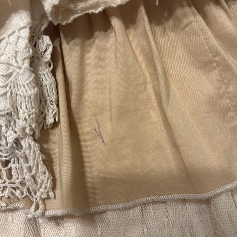 Aqua/cream ruffles dress - Picture 8 of 9